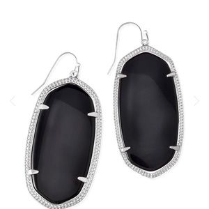 Kendra Scott Black and silver Danielle earrings